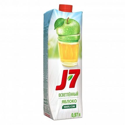 Сок  J7 ЯБЛОКО осветленный 0,97л купить с доставкой в Москве и Области