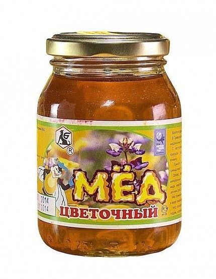 Мёд цветочный ст/б 500 гр  купить с доставкой в Москве и Области