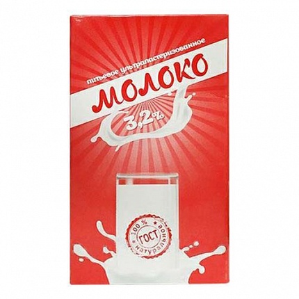 Молоко Красный Пакет ультрапаст. 3,2% 1л*12шт купить с доставкой в Москве и Области