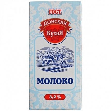Молоко 3,2% ДОНСКАЯ КУХНЯ 1 л купить с доставкой в Москве и Области