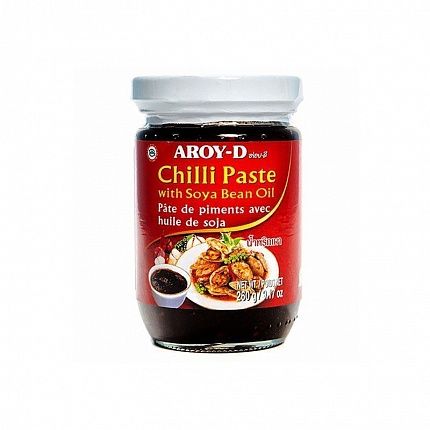 Паста Чили с соевым маслом AROY-D ст/б 260 г купить с доставкой в Москве и Области