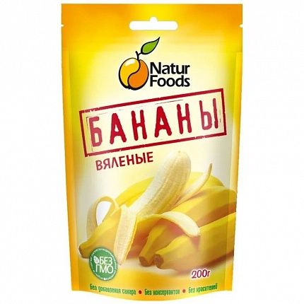 Бананы Вяленые 100 гр "NATUR FOODS" купить с доставкой в Москве и Области
