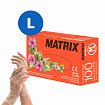Перчатки Виниловые неопудренные MATRIX VINIL L (100 шт/уп) 