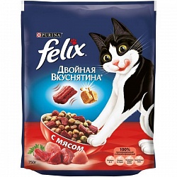 Корм для кошек FELIX ДвойнВкус Мясо 750 г