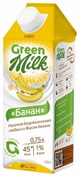 Напиток Соевый GREEN MILK Банан 0,75 л т/п