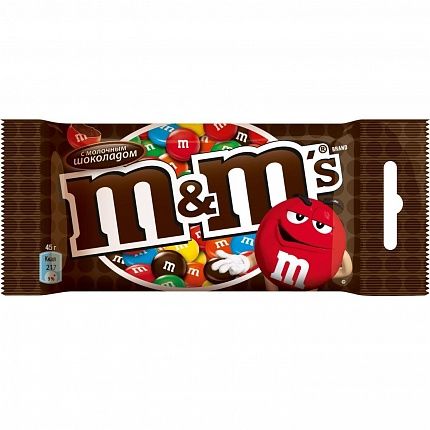 Шоколад M&M's с Молочным Шоколадом 45 г купить с доставкой в Москве и Области