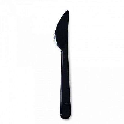 Нож Пластиковый 18см черный (премиум) Tambien (50шт/уп) купить с доставкой в Москве и Области
