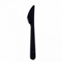 Нож Пластиковый 18см черный (премиум) Tambien (50шт/уп)