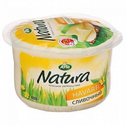 Сыр Natura ARLA 45% Сливочный 450 г купить с доставкой в Москве и Области