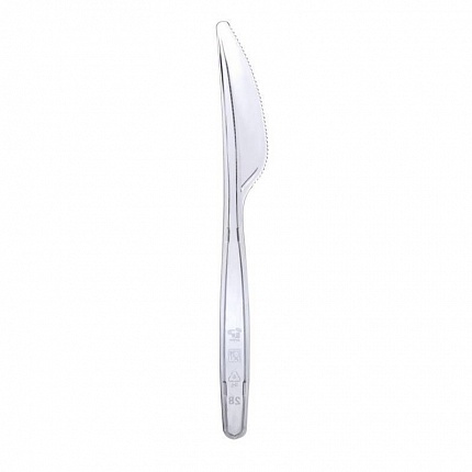 Нож Столовый одноразовый 180 мм прозрачный (50шт/уп) купить с доставкой в Москве и Области