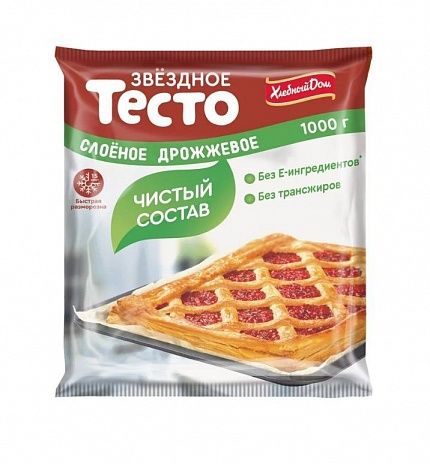 Тесто Слоёное  (дрожжевое) ЗВЁЗДНЫЙ 1 кг купить с доставкой в Москве и Области