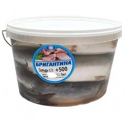 Рыба Сельдь с/с 5 кг Бригантина  купить с доставкой в Москве и Области