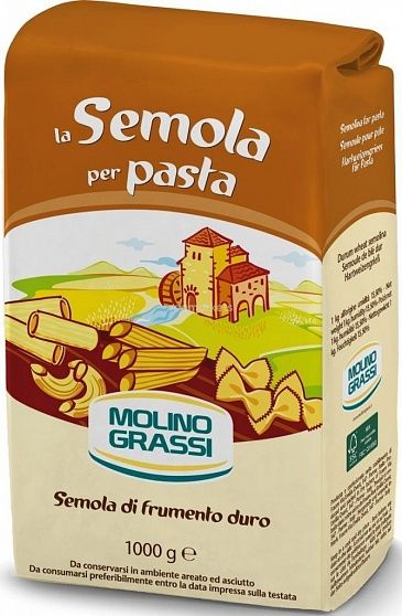 Мука Семола MOLINO GRASSI из твердых сортов пшеницы для пасты 1 кг купить с доставкой в Москве и Области