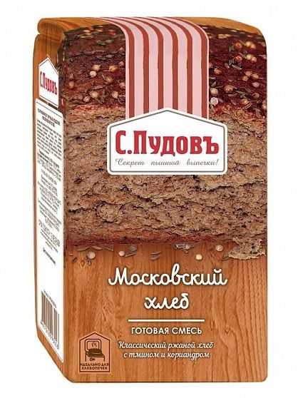Хлеб смесь Московский ПУДОВЪ 500 г купить с доставкой в Москве и Области