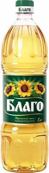 Масло Подсолнечное рафинированное БЛАГО пл/б 1 л купить с доставкой в Москве и Области