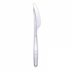 Нож Столовый одноразовый 180 мм прозрачный (50шт/уп)