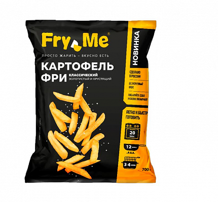 Картофель Фри FRY ME 6*6 мм с/м 2,5 кг купить с доставкой в Москве и Области