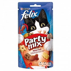 Корм для кошек FELIX PARTY MIX Mixed Grill 8x60g 