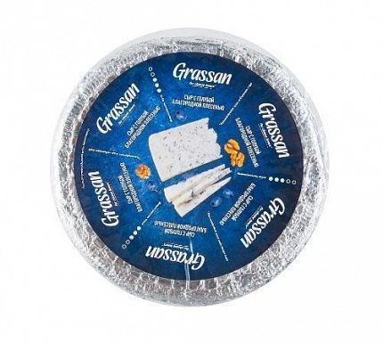 Сыр с Голубой Плесенью 50% Grassan  купить с доставкой в Москве и Области