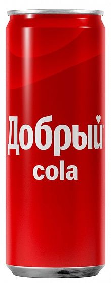 Напиток Добрый Кола (КОКА КОЛА) ж/б 0,33 мл купить с доставкой в Москве и Области