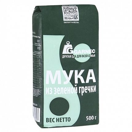 Мука из зеленой гречки ГАРНЕЦ 500 г купить с доставкой в Москве и Области