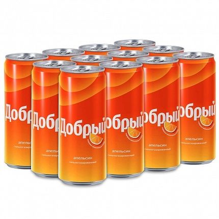 Напиток Добрый Апельсин ж/б 0,33 л купить с доставкой в Москве и Области