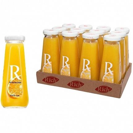 Сок RICH Апельсин ст/б 0,2 л купить с доставкой в Москве и Области
