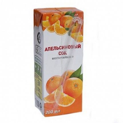 Сок ГОСТ Апельсин 0,2л купить с доставкой в Москве и Области