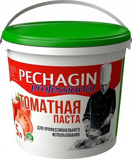 Томатная паста "Pechagin Professional" ведро 5,0 кг купить с доставкой в Москве и Области