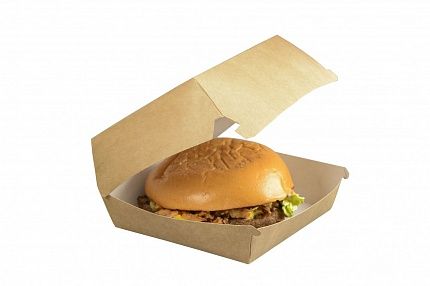 Коробка для Гамбургера 120*120*100 Крафт 400шт/уп купить с доставкой в Москве и Области