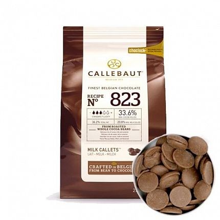 Шоколад CALLEBAUT в таблетках (молочный) 33,6% 2,5 кг купить с доставкой в Москве и Области