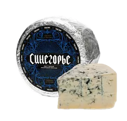 Сыр с Голубой Благородной Плесенью 50% тм Синегорье, Круг
