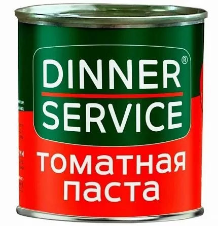 Томатная Паста DINNER SERVICE 770 гр ж/б  купить с доставкой в Москве и Области