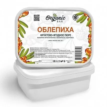 Пюре Облепиха Organic bar 1000 гр купить с доставкой в Москве и Области