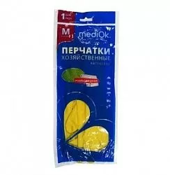 Перчатки Резиновые хозяйственные MediOk М(1пара/шт)
